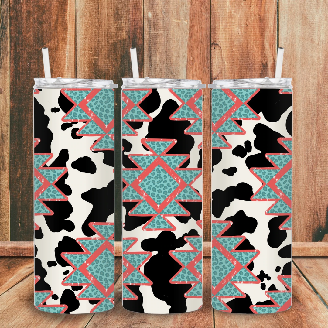 Aztec Cowhide Tumbler