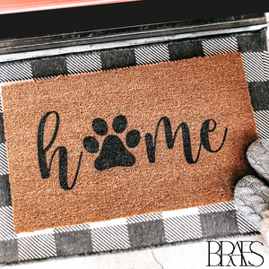 Home Paw Print Coir Doormat
