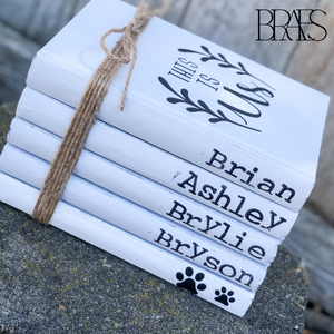 Book Stack - White Distressed
