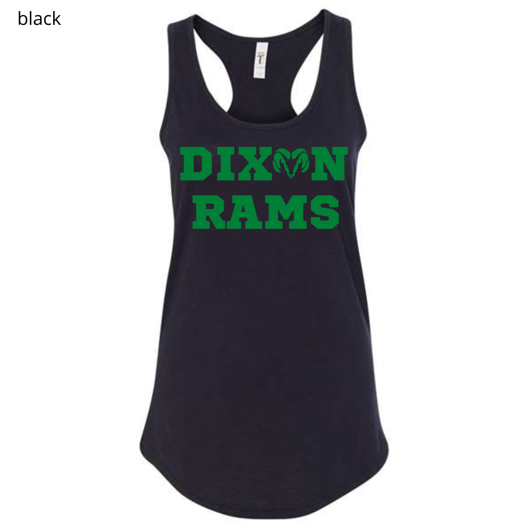 Dixon Rams Block Letters Women's Tank Top
