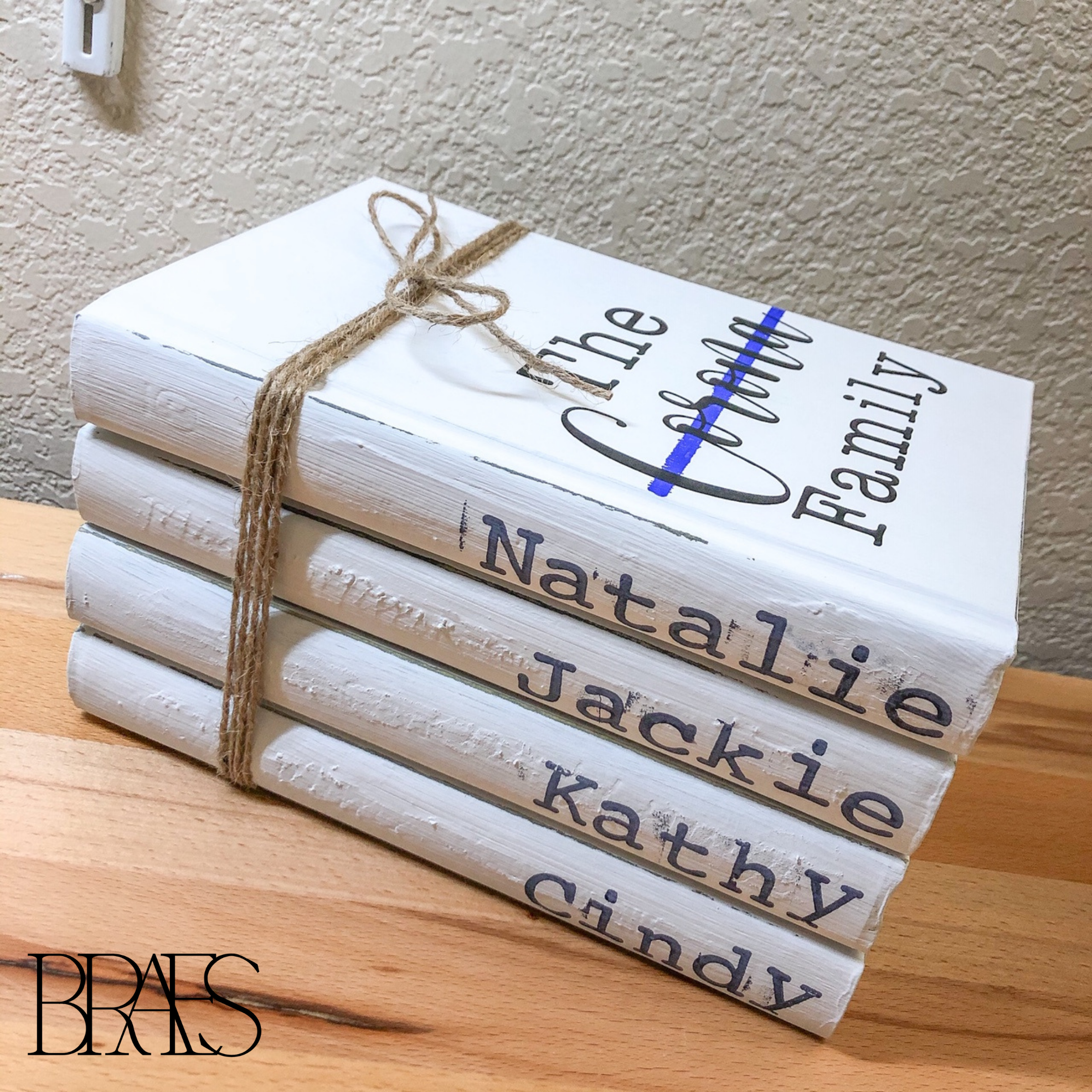 Book Stack - White Distressed