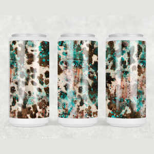Leopard Collage Skinny Can Cooler