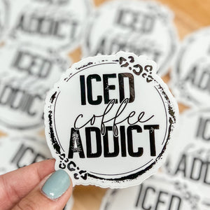 Iced Coffee Addict Sticker
